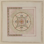 Beberbeck, Gestüt, Fürstenhaus, Entwurf zur Deckenmalerei, Aufriß