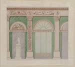 Beberbeck (?), Gestüt, Fürstenhaus, Wandgestaltung, Aufriß