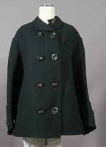 Schwarze Damenjacke, über einer Tournüre zu tragen