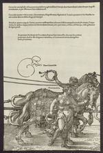 Gespann des Triumphwagens mit Providentia und Moderatio