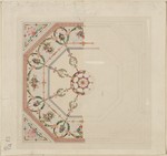 Beberbeck, Gestüt, Fürstenhaus, unvollendeter Plafondentwurf, Untersicht