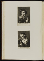 40. | Ein Mann mit einer Flöte in der Hand ... Ein altes Weib, die einen Geldbeutel drückt