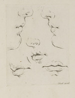 Fünf Profil- und Mundstudien