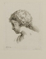 Kopf eines Kindes im Profil nach links