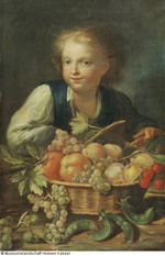 Knabe mit Früchtekorb