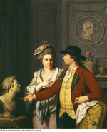 Samuel Nahl zeigt seiner Braut die Büste seines Bruders