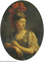 Minerva im Waffenschmuck