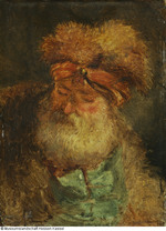 Alter Mann mit Pelzmütze, Skizze