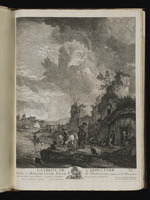 Landschaft mit Jägern an einer Wasserstelle