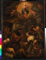 Der Hl. Rochus segnet die Pestkranken