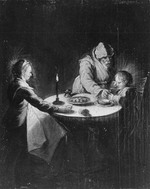 Die Heilige Familie bei Tisch