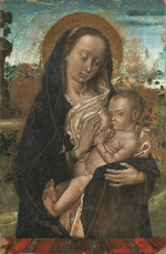 Maria, den Jesusknaben stillend