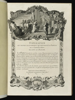 Frankreich und die Religion, Allegorie zum Gang des Königs zur Kirche, und erklärender Text