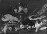 Stillleben mit Hummer, Früchten und Geflügel