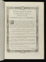 Beschreibung des dritten Bildes mit der Ankunft der Heiligen Ampulle, Seite 1