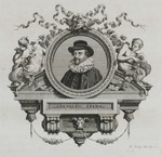 Porträt Leonello Spadas, von zwei Satyrn flankiert