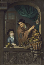 Die Kastanien- und Bücklingsverkäuferin (Gegenstück zu GK 311)