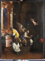 Der Hl. Bonaventura empfängt durch einen Engel die Hostie