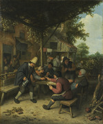 Bauern in einer Sommerlaube