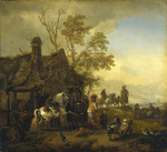 Der Scheck vor der Schmiede