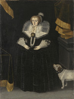 Sophie, Landgräfin von Hessen-Kassel mit Mops