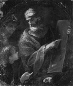 Philosoph, einem Knaben eine Darstellung auf einer Tafel erläuternd (Gegenstück zu A 30)